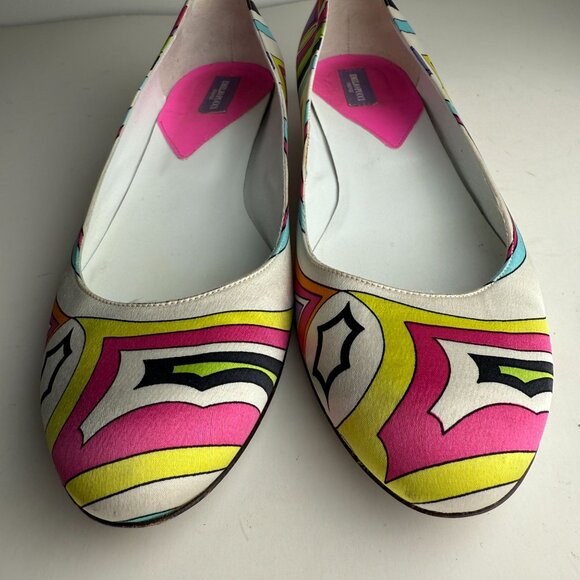 Emilio Pucci Vintage Y2K Satin Ballet Flats Size EU 38.5 US 8 - Picture 4 of 11